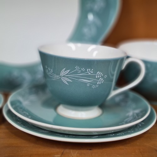 814 - A 21 piece Royal Doulton set in the Cascade pattern. Includes cups, saucers, side plates and milk ju... 