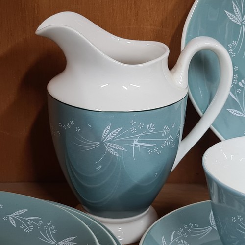 814 - A 21 piece Royal Doulton set in the Cascade pattern. Includes cups, saucers, side plates and milk ju... 