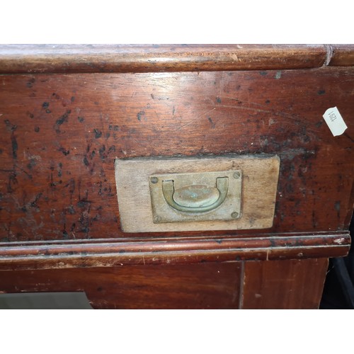 940 - Star Lot : Very tall antique clerk's desk with labels and memorandum from Ulster bank on the inside ... 