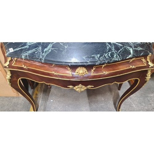 733 - Super Star lot : A fabulous Cold Italian black marble topped console / hall table in Louis XV French... 