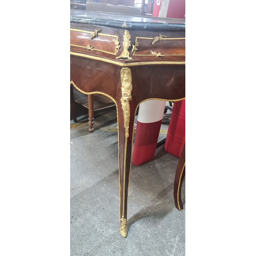 733 - Super Star lot : A fabulous Cold Italian black marble topped console / hall table in Louis XV French... 