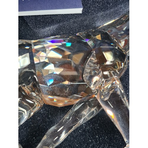 785 - Star lot : A stunning Swarovski Crystal large galloping Giraffe 935896. In original presentation box... 