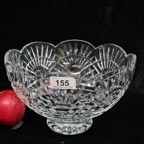 155 - A large Waterford crystal footed Liberty bowl. In good condition with acid mark to base.