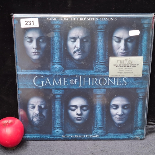 231 - Game of Thrones Season 6 Vinyl record albums soundtrack. Music by Ramin Djawdi. Three records held i... 