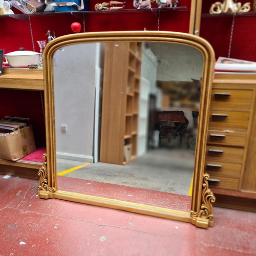 233 - Star Lot: A fabulous large gilt framed overmantel / overmantle mirror. Impressive mirror. 
MM: Width... 