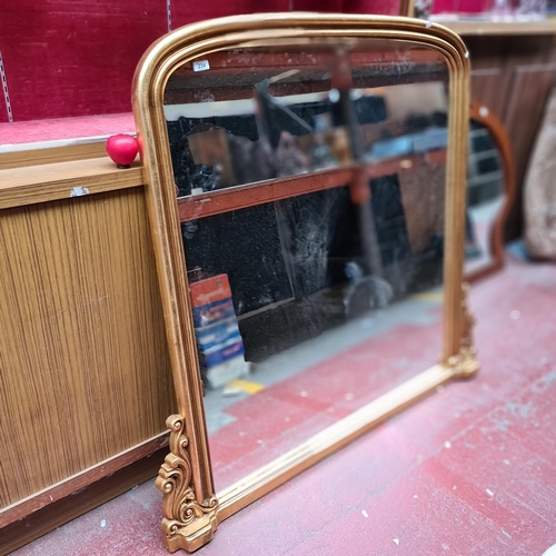 234 - Star Lot: A fabulous large gilt framed overmantel / overmantle mirror. Impressive mirror. 
MM: Width... 