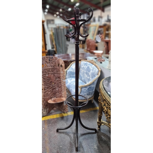 373 - Star lot : A wonderful large bentwood hat and coat stand. All in excellent condition.