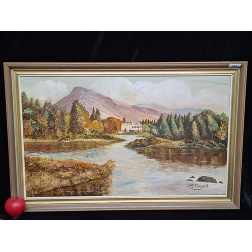 63 - Star Lot: James McDonald A wonderful large original 'James McDonald' oil on canvas painting titled '... 