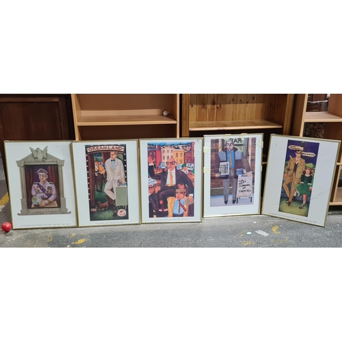 77 - Star Lot: A series of five Graham Knuttel giclee prints. Features 'An Taoiseach Jack Lynch' 'An Taoi... 