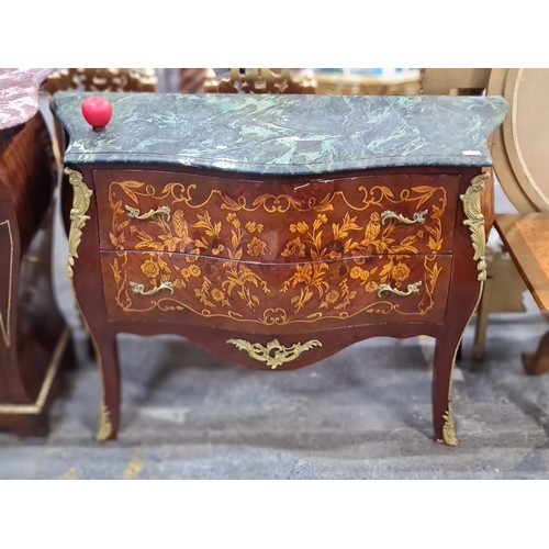 386 - Star Lot : A beautiful large antique Bombay style Louis XV sideboard which features beautiful floral... 