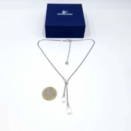 469 - A brand new Swarovski Gillian Y-necklace with crystal and gem set detailing. Length of chain - 44 cm... 