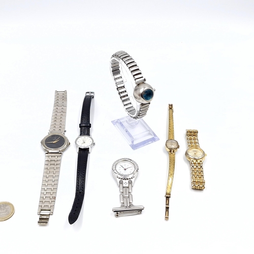 478 - An assorted collection of watches - one vintage example and a nurses watch. Items as per photographe... 