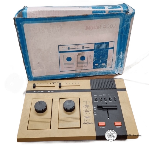 688 - Polycon 4002 1977 Vintage Video Game pong Console with Original Box. Includes controllers   for vari... 