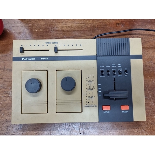 688 - Polycon 4002 1977 Vintage Video Game pong Console with Original Box. Includes controllers   for vari... 