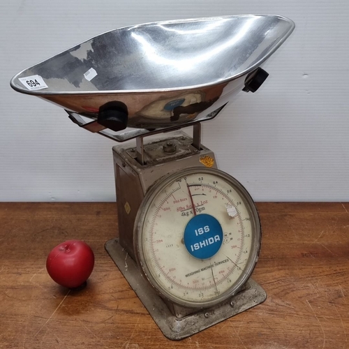 694 - Vintage ISS Ishida Weighing Scale with a capacity of 8 lbs 8 oz or 4 kg. Made by Weighing Machine Se... 