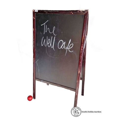 923 - Vintage-style freestanding chalkboard sign with 