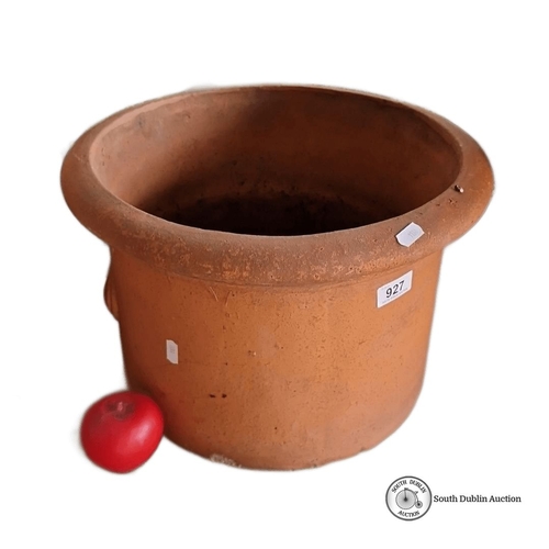 927 - A Large terracotta garden planter, classic design.