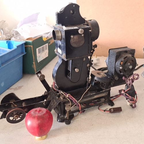 952 - Pathéscope vintage film projector, marked with British patents 175968, 195945, 198895. Made in Fran... 