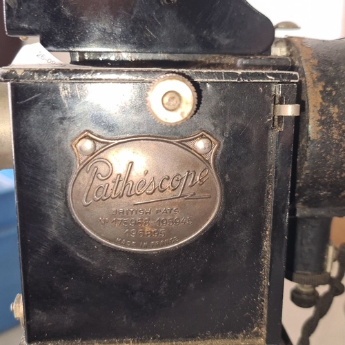 952 - Pathéscope vintage film projector, marked with British patents 175968, 195945, 198895. Made in Fran... 