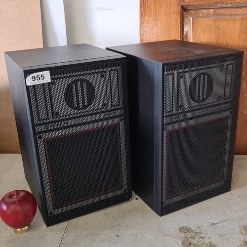 955 - A new Pair of Hitachi SS-16 K speakers, rear labels indicate Made in Denmark, 8 Ohms, and 35 Watts p... 