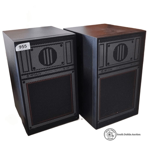 955 - A new Pair of Hitachi SS-16 K speakers, rear labels indicate Made in Denmark, 8 Ohms, and 35 Watts p... 