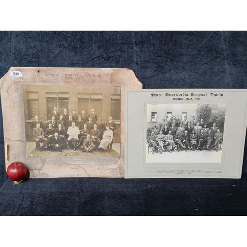 849 - A photograph titled 'Coombe Hospital Dublin April 1914' and ' Master Misericordia Hospital Dublin, R... 