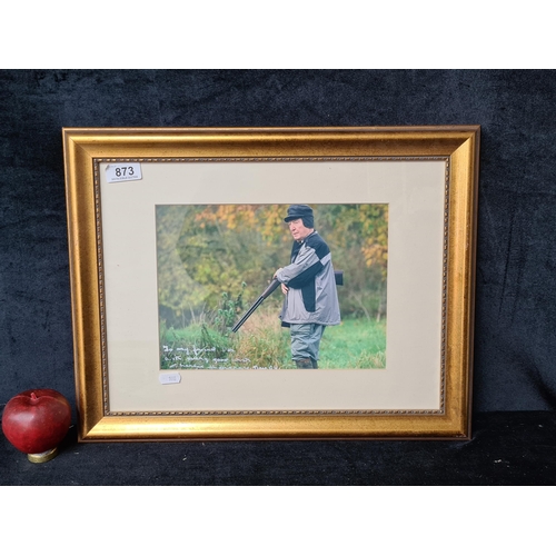 873 - A print of a photograph featuring Charles Haughey (Former Taoiseach of Ireland) Shooting . Housed in... 