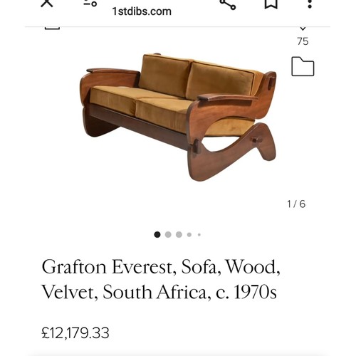 499 - Super Star Lot : A fabulous Grafton Everest  South Africa mid century modern  teak wood three seater... 