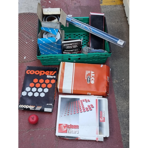 1136 - A box comprising of vintage car filters and an ignition lead set.

Previous in auction 19/09/24 - Lo... 