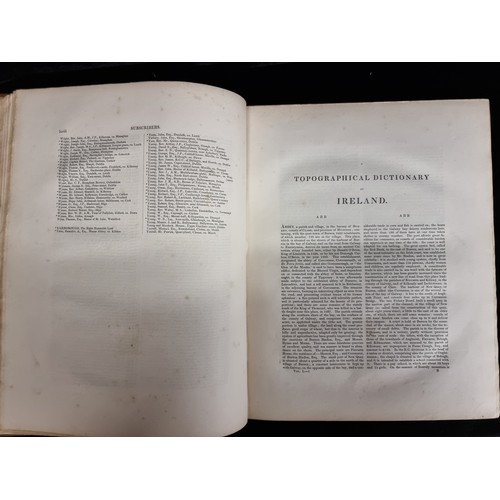 192 - Star lot: A complete set of volumes I & II of 'Topographical Dictionary of Ireland'. Published 1837 ... 