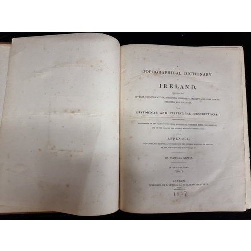 192 - Star lot: A complete set of volumes I & II of 'Topographical Dictionary of Ireland'. Published 1837 ... 