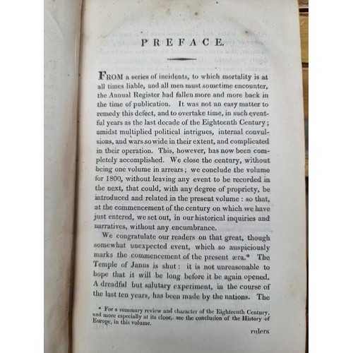 283 - A large box containing fifteen antique books titled 'The Annual Register or a View of the History, P... 