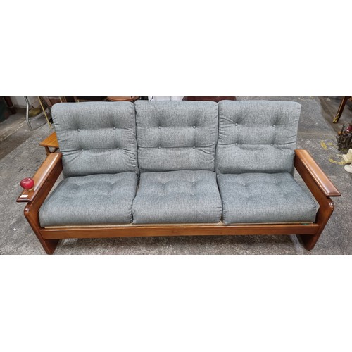 499 - Super Star Lot : A fabulous Grafton Everest  South Africa mid century modern  teak wood three seater... 