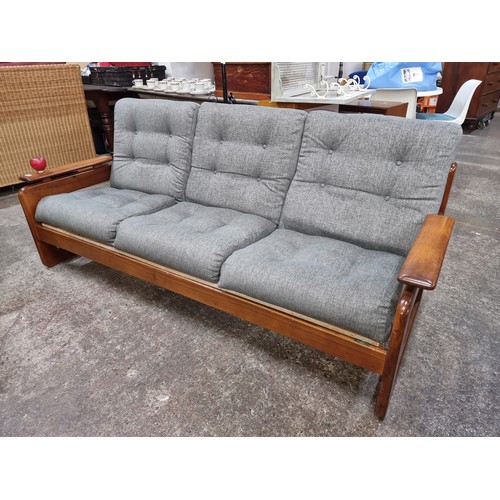 499 - Super Star Lot : A fabulous Grafton Everest  South Africa mid century modern  teak wood three seater... 