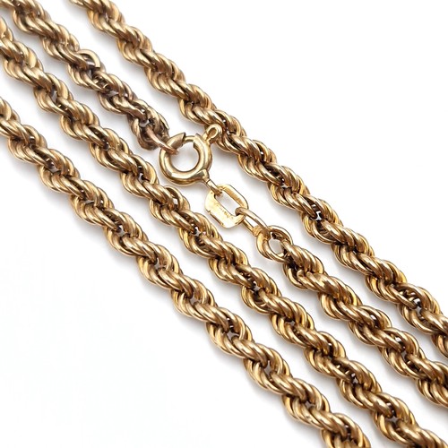 6 - Star Lot : A nice example of a rope twist necklace in nine carat gold. Length of necklace - 48 cms. ... 