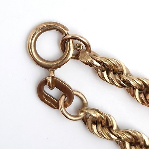 8 - A nine carat gold (Italy) rope twist bracelet. Weight - 1.73 grams.