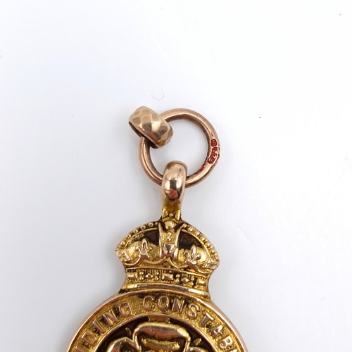 50 - Star Lot : A nice quality nine carat gold pendant medallion for West Riding Constabulary  with inscr... 