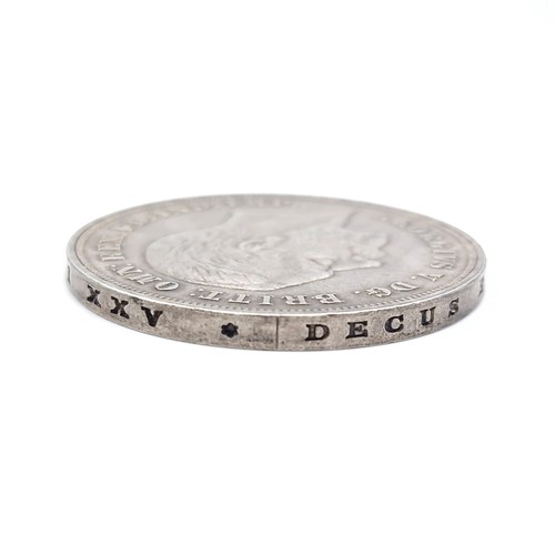 420 - Two silver crowns. A Queen Victoria old head crown dated 1890. Weight - 27.55 grams. Together with a... 