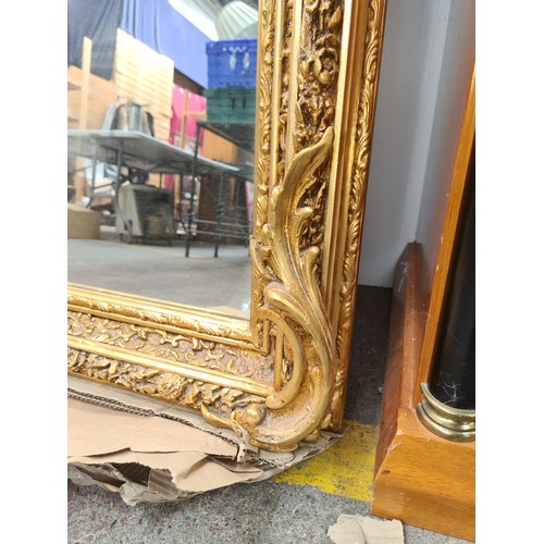 347 - Super Star Lot : A very large, magnificent 5 panel French Baroque style bevelled mirror featuring an... 