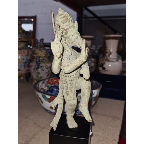 604 - Star lot : An interesting bronze sculpture. Features Indian Mythological Lord Ganesha. Mounted on a ... 