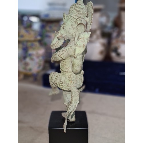 604 - Star lot : An interesting bronze sculpture. Features Indian Mythological Lord Ganesha. Mounted on a ... 