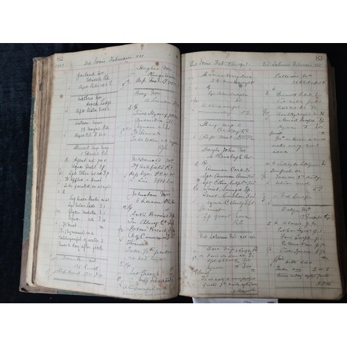 Three very large antique ledgers with inscriptions dating to Jan 1903