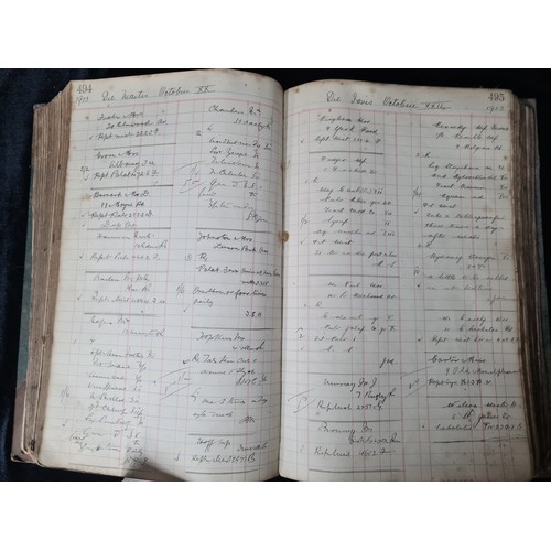 Three very large antique ledgers with inscriptions dating to Jan 1903