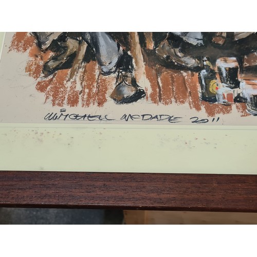 870 - Star Lot: Michael McDade (Irish) An admirable original Michael McDade (Irish) chalk pastel on paper ... 