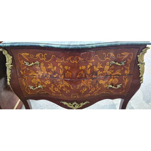 386 - Star Lot : A beautiful large antique Bombay style Louis XV sideboard which features beautiful floral... 