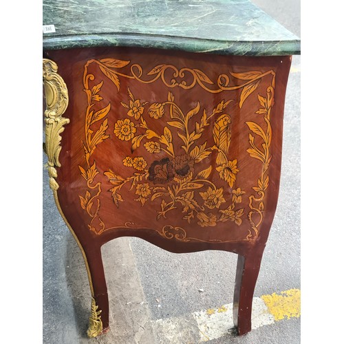 386 - Star Lot : A beautiful large antique Bombay style Louis XV sideboard which features beautiful floral... 