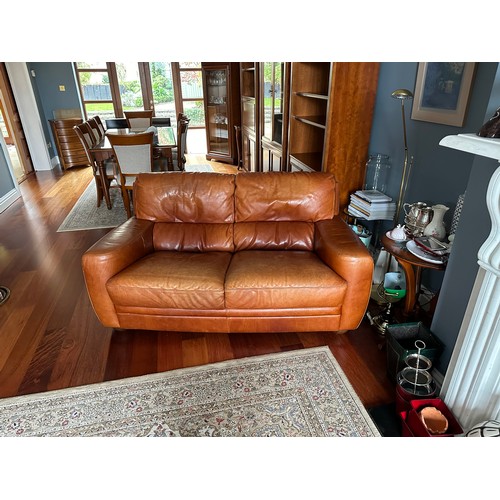 630 - Super Star Lot : A fabulous Sofitalia 3 piece Italian leather suite in tab hide leather. Including a... 