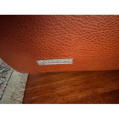 630 - Super Star Lot : A fabulous Sofitalia 3 piece Italian leather suite in tab hide leather. Including a... 