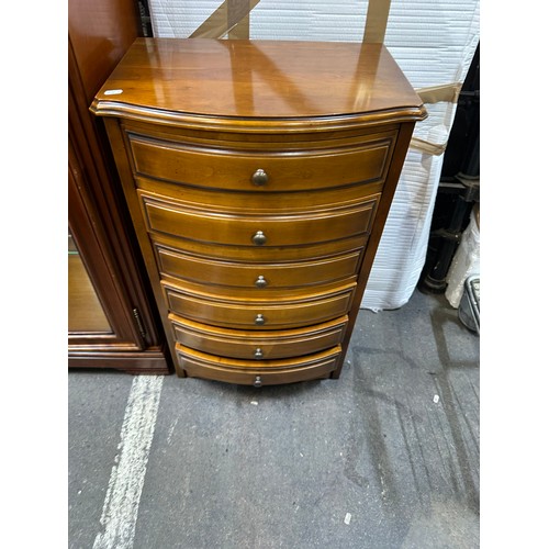 855 - Star Lot : A Handsome 6 drawer, Chest, side table, Bedside locker. In lovely red mahogany, bought fr... 