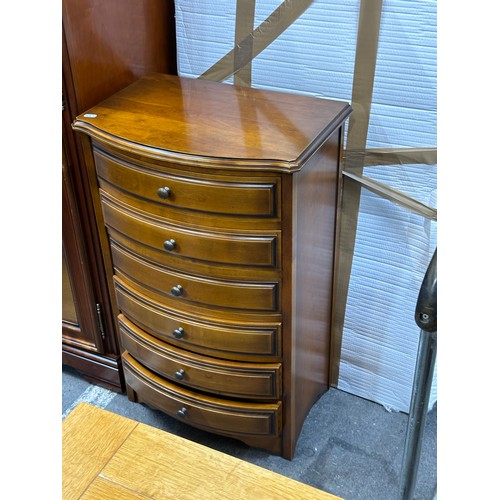 855 - Star Lot : A Handsome 6 drawer, Chest, side table, Bedside locker. In lovely red mahogany, bought fr... 